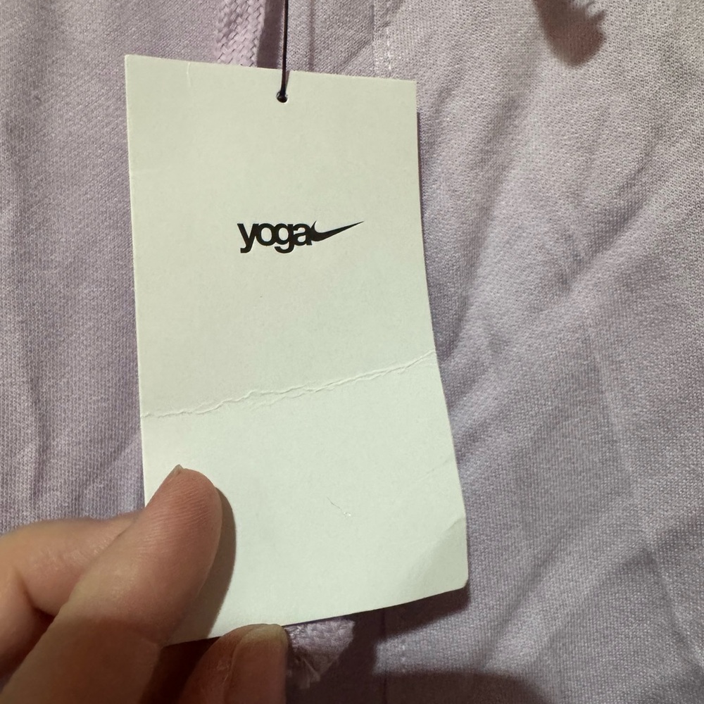 Nike Yoga Women's French Terry Jogger Sweatpants Plum Fog Pink Size 2X Soft Luxe - Picture 3 of 9